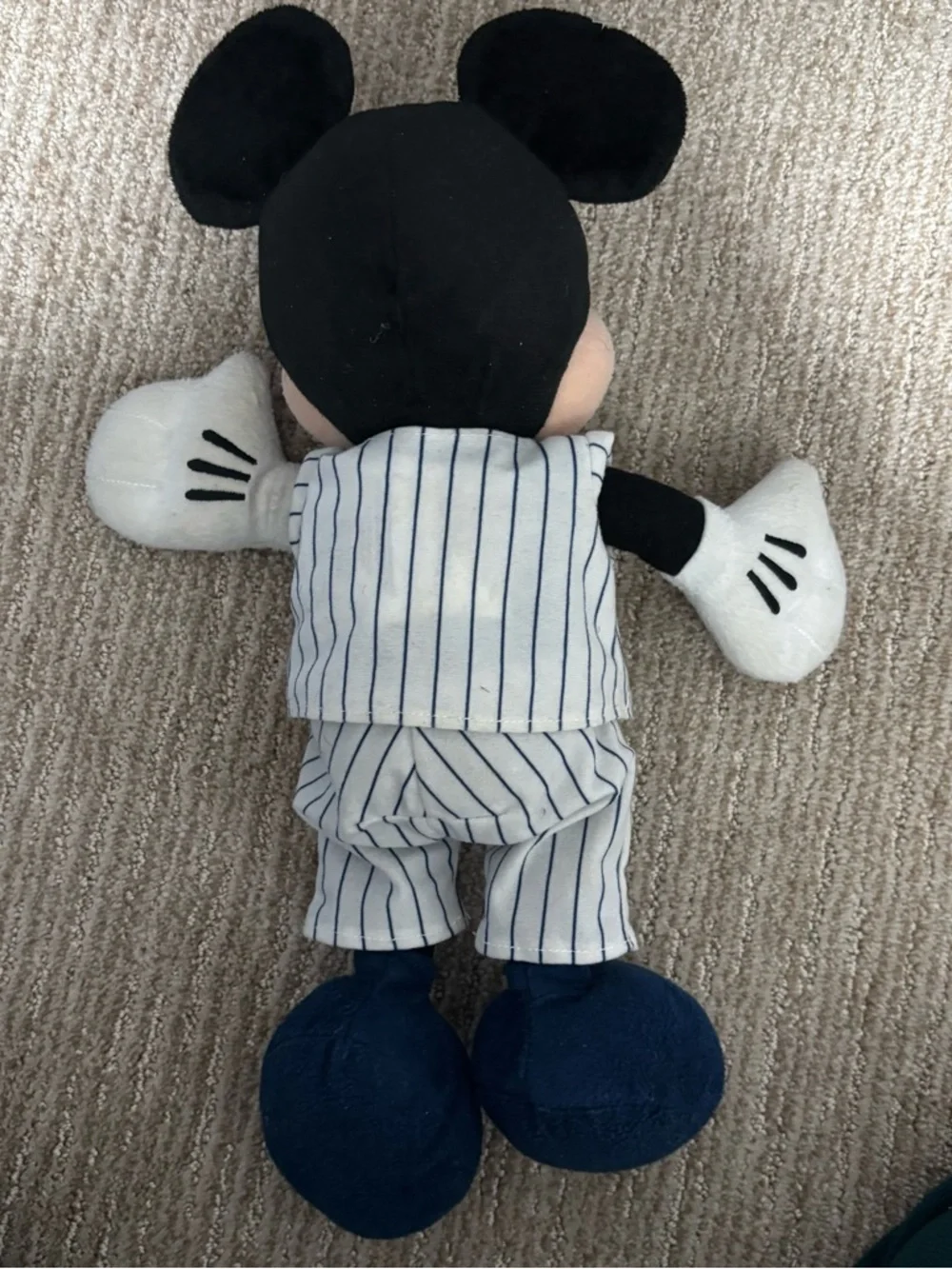 Mickey Mouse Plush in Navy & White Yankees Uniform